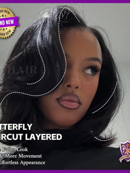 Human Hair Wig 14 Inch Yaki Straight Glueless Lace Front 180% Density